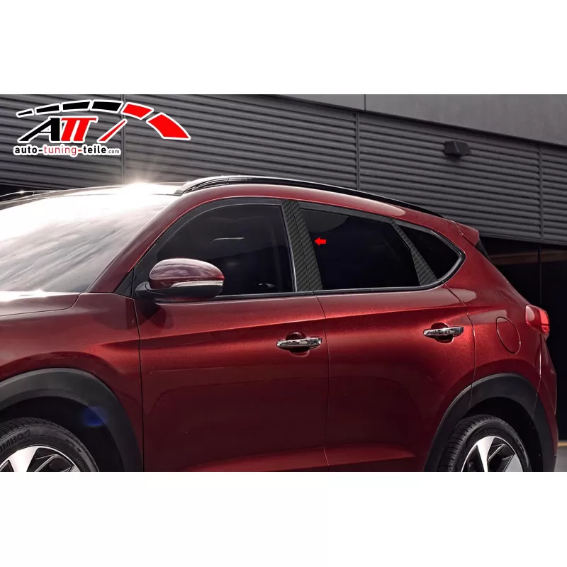 Hyundai Tucson 2015-2017 Karbon Kapı Direği 8 Pa...