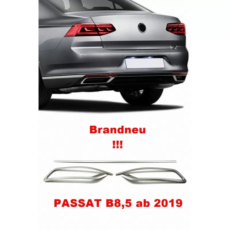 VW Passat B8 2019> Egzoz Çerçevesi Difüzör (tek çıkış görünümlü sade) Omsa model